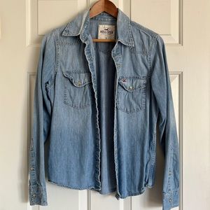 Hollister Jean button up shirt